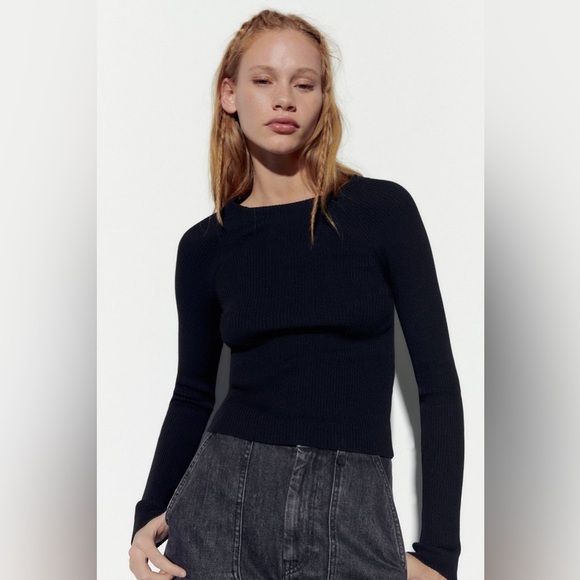 NWT Zara Cut Out Open Back Top Size L - Picture 4 of 12